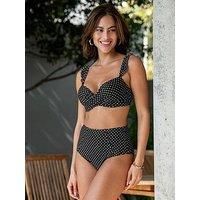 Pour Moi Sicily High-Waist Tummy Control Brief - Black/White