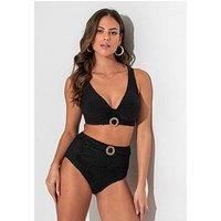 Pour Moi Ibiza Tummy Control Belted Brief - Black