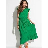 Pour Moi Susan Cotton Poplin Tiered Hem Midaxi Skirt