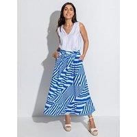 Pour Moi Susan Cotton Poplin Tiered Hem Midaxi Skirt