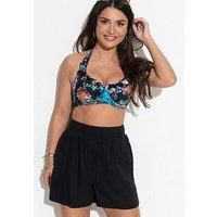 Pour Moi Bree High-Waist Linen Blend Elasticated Short