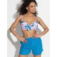 Pour Moi Bree High-Waist Linen Blend Elasticated Short