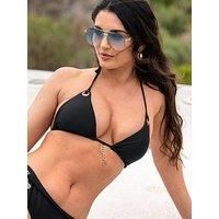 Pour Moi St Barts Non-Wired Triangle Bikini Top - Black