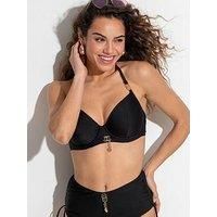 Pour Moi St Barts Underwired Lightly Padded Bikini Top - Black