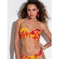 Pour Moi Heatwave Padded Bikini Top Underwired Bandeau Strapless Swimwear 86000
