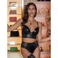 Pour Moi Onyx High-Waist High Leg Brazilian - Black