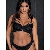 Pour Moi Intense Sequin Non-Padded Underwired Balcony Bra - Black