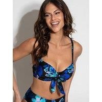 Pour Moi Portofino Bikini Top Underwired Padded Floral Womens Swimwear 29705