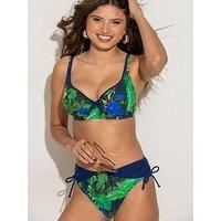 Pour Moi 21114R Palermo Adjustable Side Bikini Brief Navy Fern