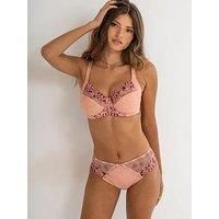 Sirens by Pour Moi 3826 Sofia Embroidered Bikini Brief Soft Pink/Mulberry