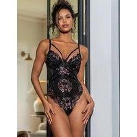 Pour Moi After Hours Underwired Thong Back Body - Black/Multi