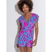 Pour Moi Jersey Frill Beach Playsuit