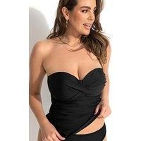 Pour Moi Free Spirit Non-Wired Strapless Tankini - Black