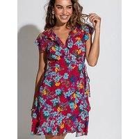 Pour Moi Lenzing£ Ecovero£ Viscose Frill Wrap Beach Dress