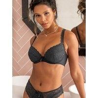 Pour Moi Rebel Padded Plunge Bra - Grey