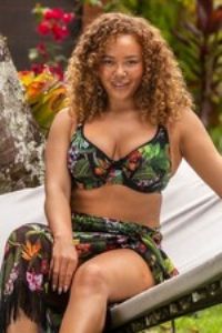 Pour Moi 21103 Palermo Black Tropical Underwired Non Padded Bikini Top