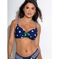 Pour Moi Beach House Bikini Top Underwired Non Padded Womens Swimwear 28202