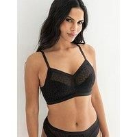 Pour Moi Geo Sculpt Fuller Bust Non Wired Bralette D-J - Black