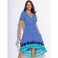 Pour Moi Border Print High Low Midaxi Beach Dress