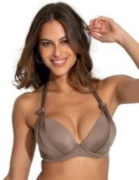Pour Moi St Kitts Bikini Top Push Up Padded Underwired Womens Swimwear 31541