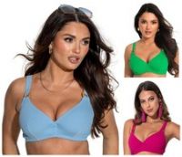 Pour Moi Cali Bikini Top Underwired Womens Stylish Non Padded Swimwear 26401
