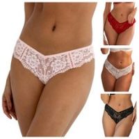 Pour Moi Fleur Brief Cheeky V Shape Low Rise Elegant Lace  Womens Knickers 25905