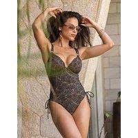 Pour Moi Samoa Boost Push-Up Padded Underwired Swimsuit - Multi