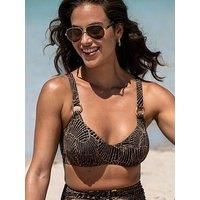 Pour Moi Samoa Bikini Top Underwired Plunge Flattering Womens Swimwear 20921