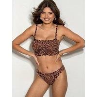 Pour Moi Free Spirit Bikini Brief Bottoms Mid Rise Womens Swimwear 13213R