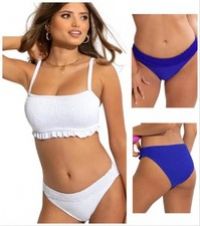 Pour Moi Free Spirit Bikini Brief Bottoms Mid Rise Womens Swimwear 13213R