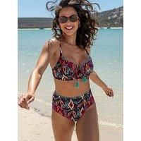 Pour Moi Costa Rica High Waist Tummy Control Bikini Brief - Multi