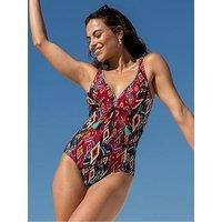 Pour Moi Costa Rica Non-Wired Tummy Control Swimsuit - Multi