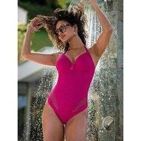 Pour Moi Castaway Adjustable Halter Underwired Swimsuit - Pink