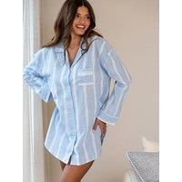 Pour Moi Woven Cotton Stripe Nightshirt