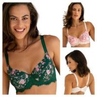 Pour Moi Bliss Bra Balcony Bra Padded Underwired Womens Elegant Lingerie 99600