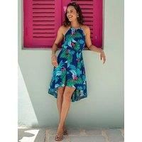 Pour Moi Gold Chain High Neck Beach Dress