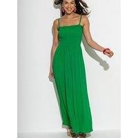 Pour Moi Strapless Shirred Bodice Maxi Beach Dress