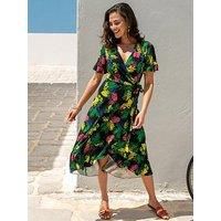 Pour Moi Megan Stretch Jersey Wrap Midi Dress