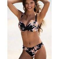 Pour Moi Free Spirit Frill Waist Bikini Brief - Black/Multi