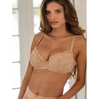 Pour Moi Fleur Non-Padded Underwired Balconette Bra B-J - Beige