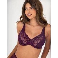 Charnos by Pour Moi 116501 Rosalind Full Cup Stretch Lace Bra Plum