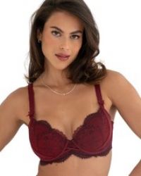 Pour Moi Hollywood Bra Padded Balconette Underwired Womens Lace Bras 84501