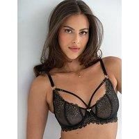 Pour Moi Queen Bee Gold Embroidery Non-Padded Bra