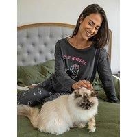 Pour Moi Jersey Cotton Cat Pyjama Set