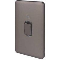 Schneider Electric Lisse Deco 50A 2-Gang DP Cooker Switch Mocha Bronze with LED with Black Inserts (111FF)