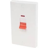 Schneider Electric Ultimate Slimline 50A 2-Gang DP Control Switch White with Neon (4409J)