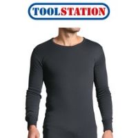 Workforce Mens Long Sleeve Thermal T-Shirt Medium Grey