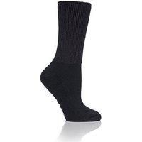 3 Pair Black Footnurse Gentle Grip Cushioned Foot Diabetic Socks Ladies 4-8 Ladies - Iomi