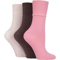 3 Pairs Ladies Gentle Grip Honeycomb Top Soft Non Elastic Diabetic Socks UK 4-8