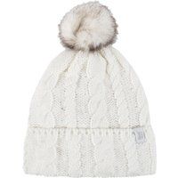 1 Pack Cream Heat Weaver Cable Knit Pom Pom Hat Ladies One Size - Heat Holders